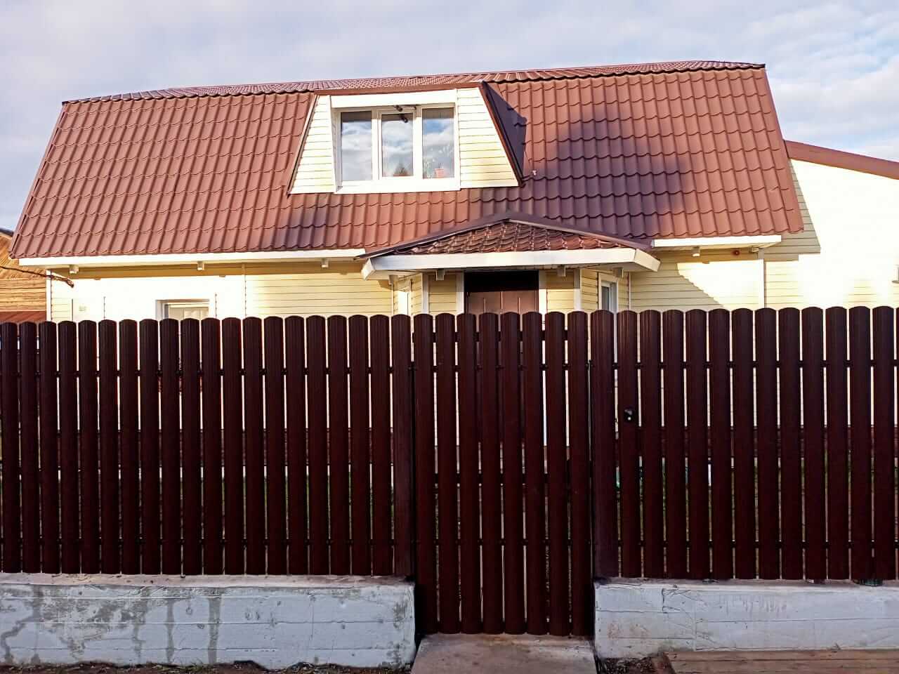 забор из штакетника шоколад фото4 в Ульяновске