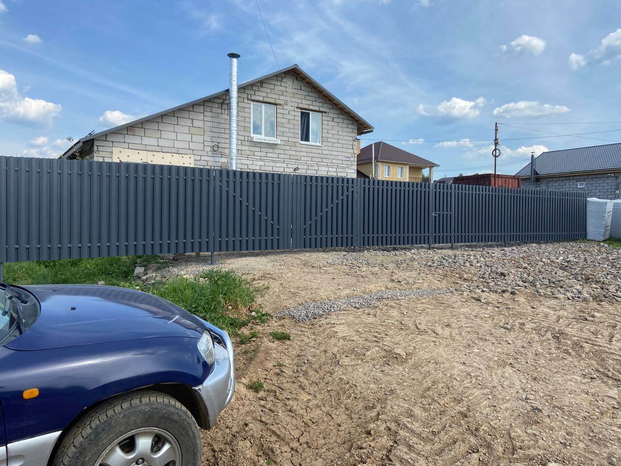 Забор из евроштакетника 16м RAL7024 Серый Графит фото 5 в Ульяновске