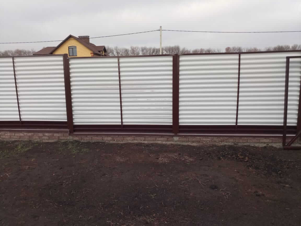 Забор-жалюзи 22м RAL9003/9003 Белый двусторонний фото 1 в Ульяновске