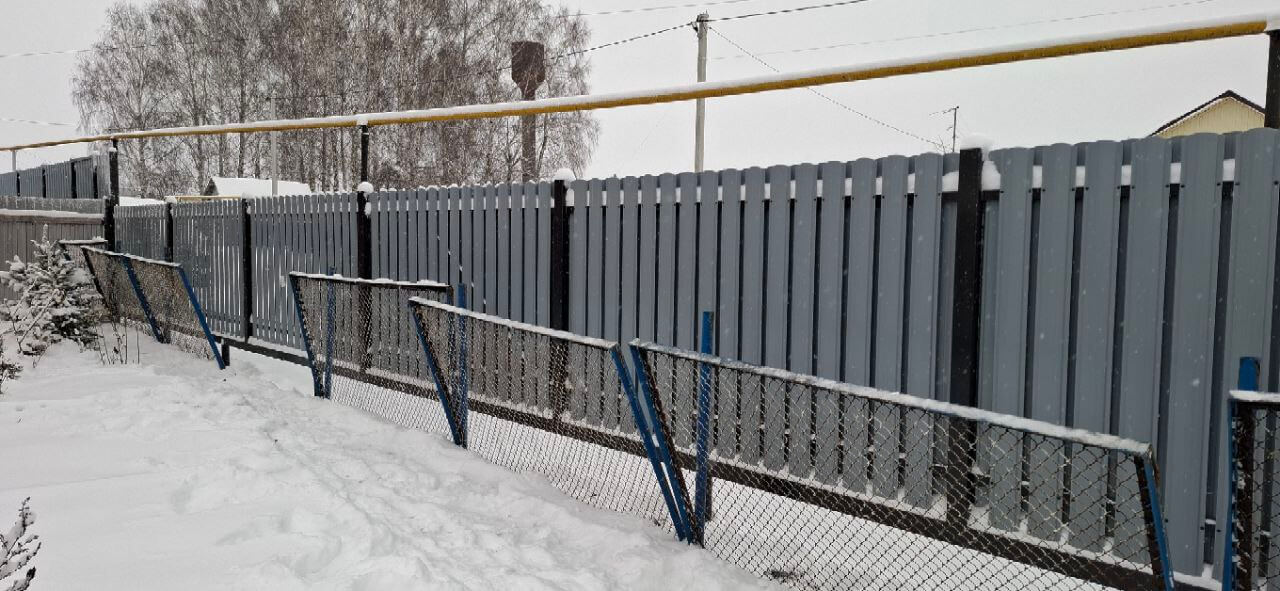 Забор из евроштакетника 27м RAL7024 Серый Графит МАТТЕ фото 5 в Ульяновске